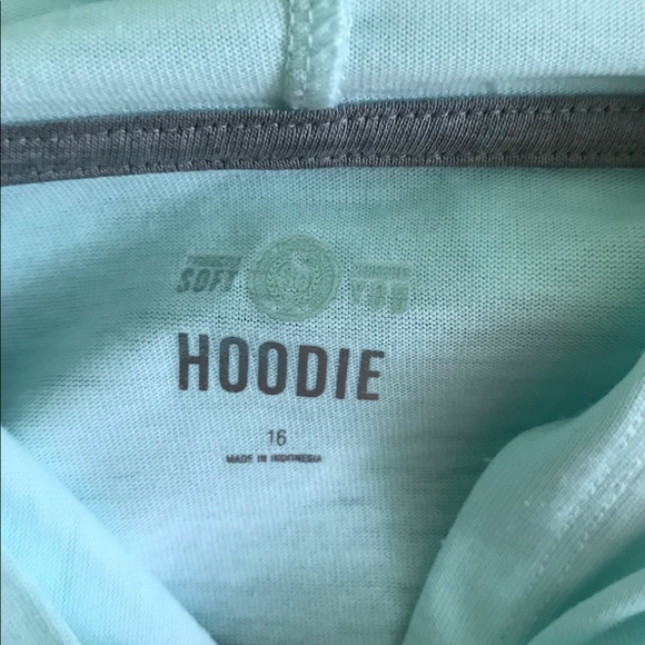SO Mint lightweight Hoodie!! Size 16! - Picture 2 of 2